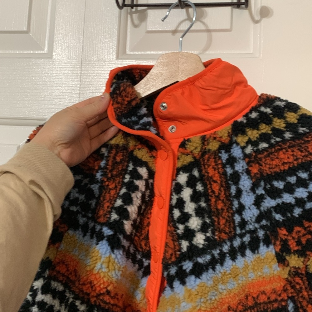 Free People Multicolor Fleece Jacket - Picture 7 of 10